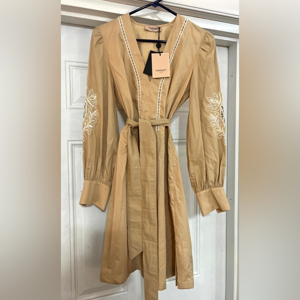 Twin-set new beige Embroidered Dress